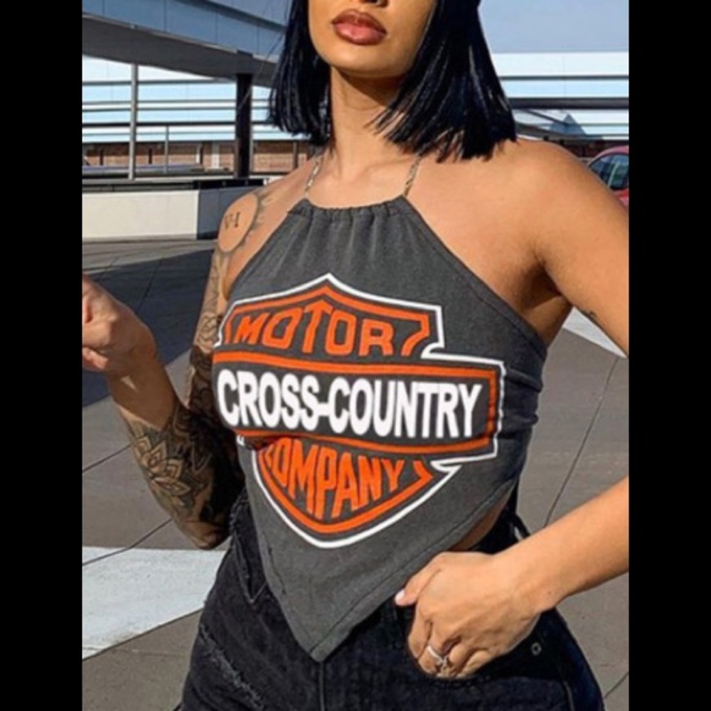 🏍 🏍🏍 Chain Neck Back Tie Cami Top🏍🏍🏍